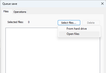 Save batches of files