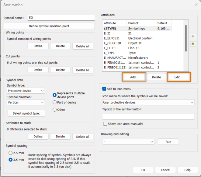 Add and edit attribute properties