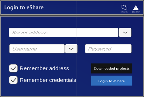 Share Log In Logging in