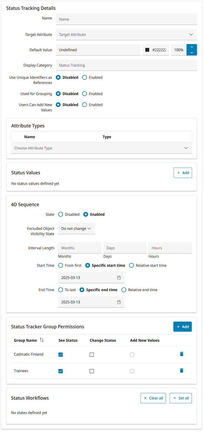 Status Tracking Details