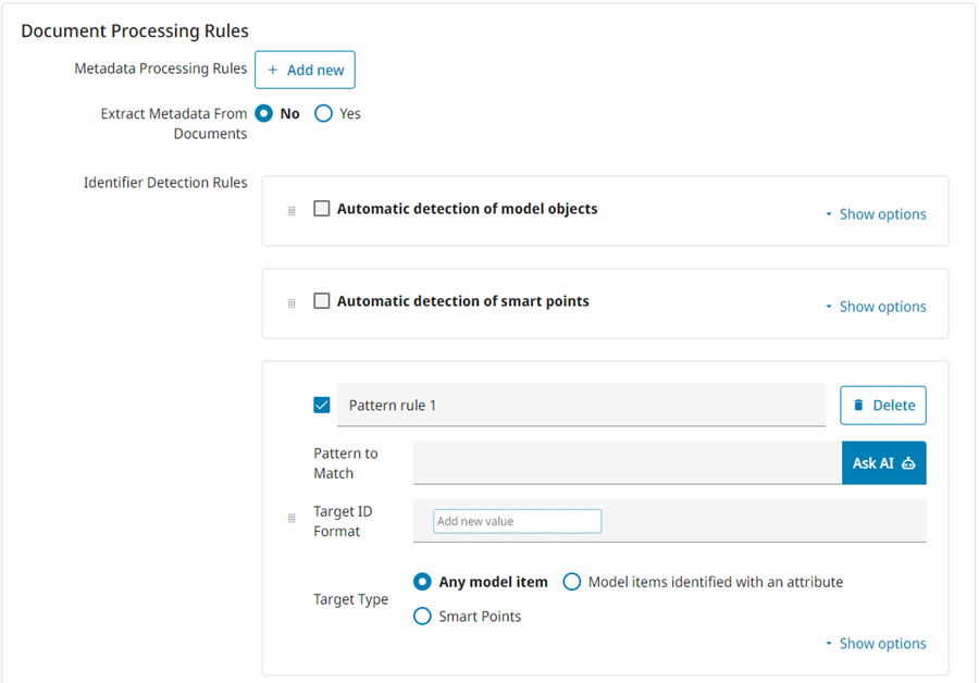 How to configure document handling