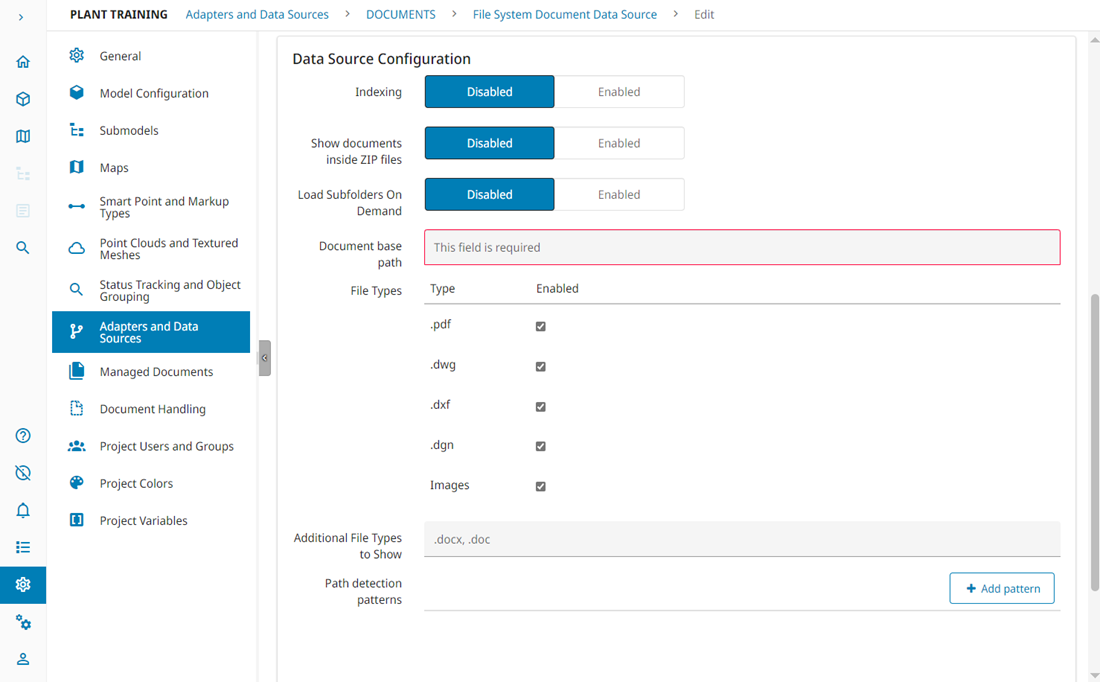 How to create a file system document adapter