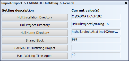 Project settings