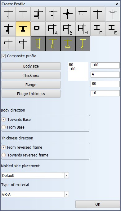 Creating profiles in view