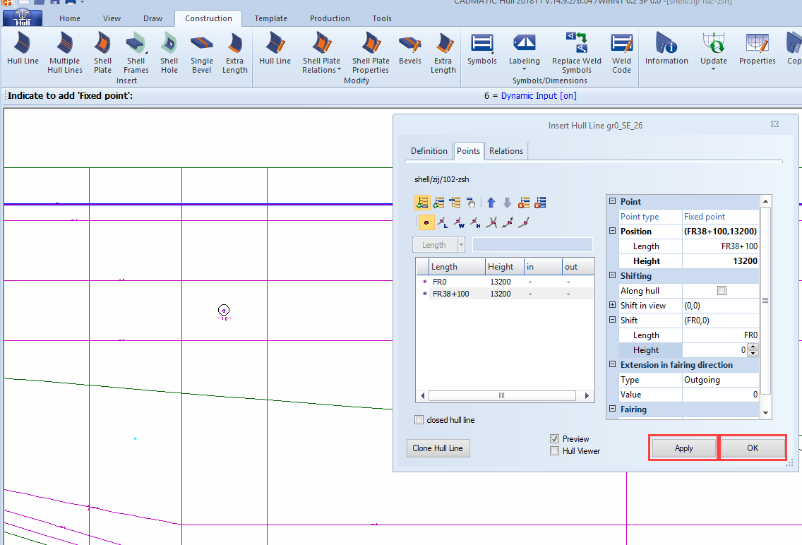 Cloning hull lines