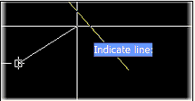 Point to the intersecting line