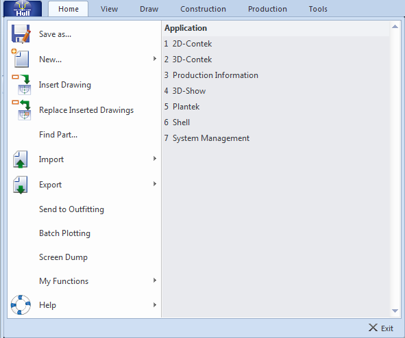 File menu bar (3D-Contek)