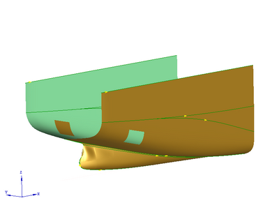 Shape with one surface orientated incorrectly Shape with one surface orientated incorrectly
