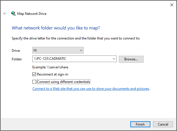 Map Network Drive