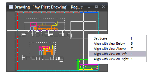 Drawing Using Alignment Move and align a view