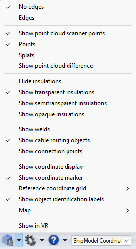 Visualization Control menu