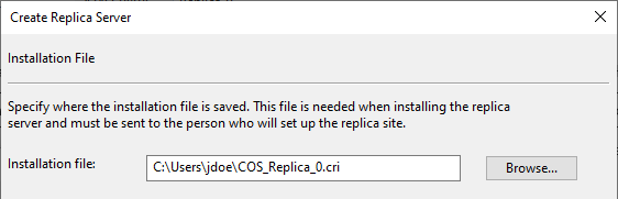 Create replica server