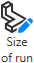 Size of run button