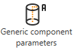 Generic component parameters button