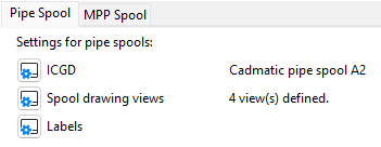 Pipe Spool tab