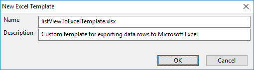 New Excel Template
