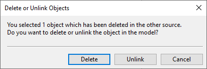 Delete or Unlink Objects dialog