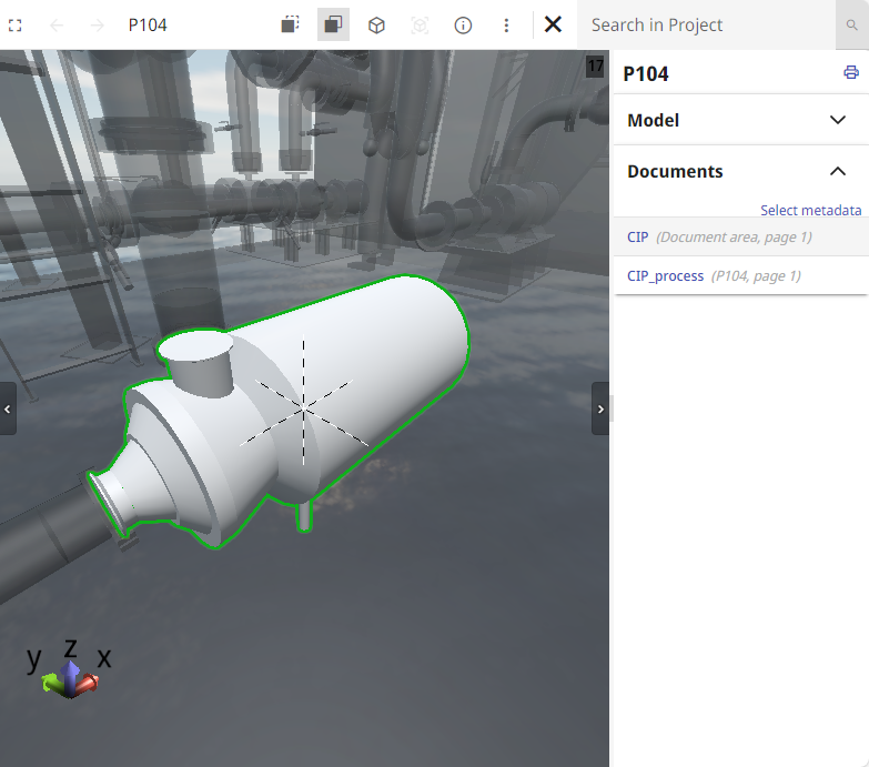 Examining an object in eShare