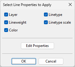 Select Line Properties to Apply dialog