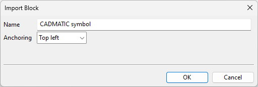 Import Block dialog
