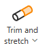 Trim and stretch button