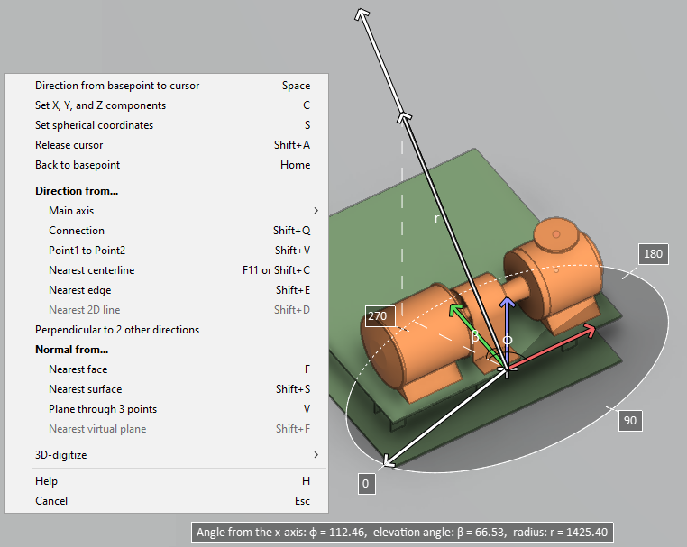 Copy and rotate context menu