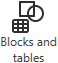 Blocks and tables button